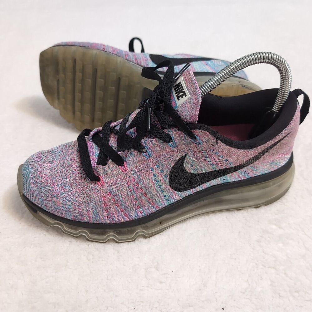 Nike Womens Flyknit Max Fitsole 2 Blue Pink Black Size 7.5 US 620659-104